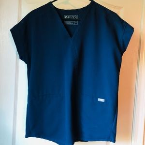 Figs Navy scrub top